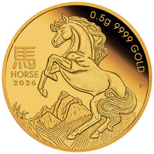 2026 $2 Year of the Horse 0.5g Gold Proof Coin