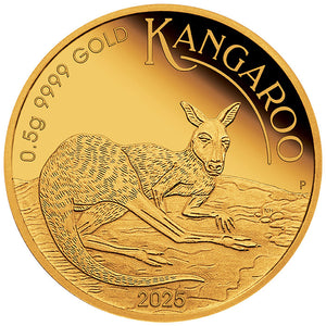 2025 $2 Mini Roo 0.5g Gold Proof Coin in Card