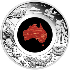 2025 $1 Great Southern Land Snakeskin Jasper 1oz Silver Proof Coin