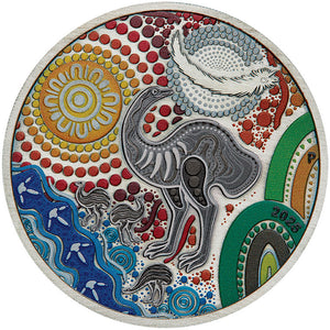 2025 $2 Emu Utingat  2oz Silver Coin