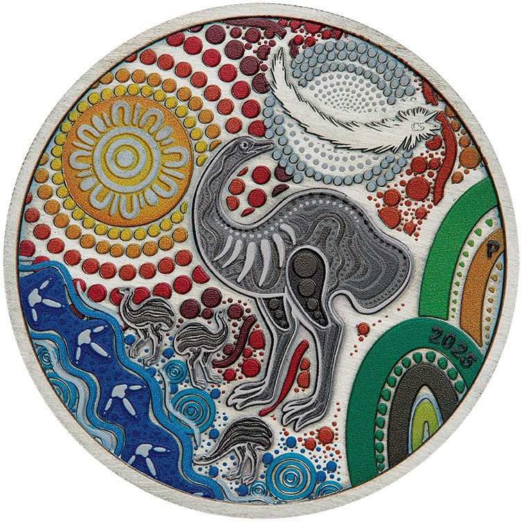 2025 $2 Emu Utingat  2oz Silver Coin