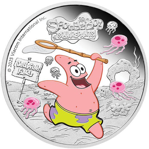 2025 Tuvalu $1 Spongebob Squarepants - Patrick 1oz Silver Proof Coin