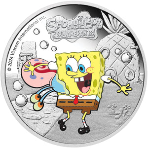 2024 Tuvalu $1 SpongeBob SquarePants – SpongeBob & Gary 1oz Silver Proof Coin