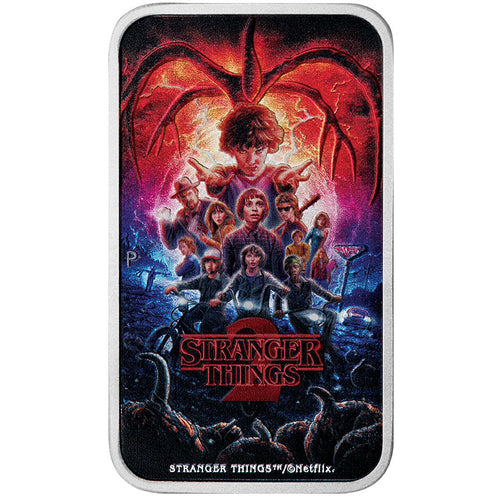 2026 Tuvalu $1 Stranger Things - Season TWO Rectangular 1oz Silver Coin