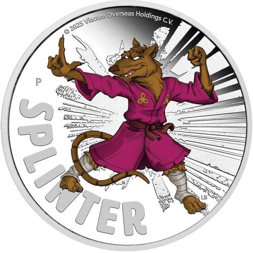 2025 Tuvalu $1 TMNT Master Splinter 1oz  Silver Proof Coin