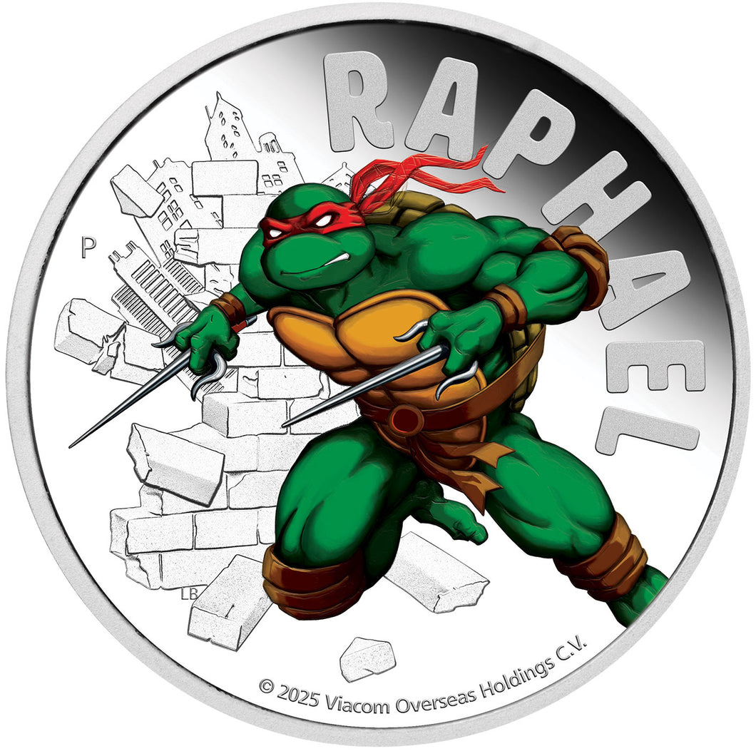 2025 Tuvalu $1 TMNT - Raphael 1oz Silver Proof Coin