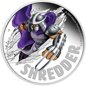 2024 Tuvalu $1 Teenage Mutant Ninja Turtles Shredder 1oz Silver Proof Coin