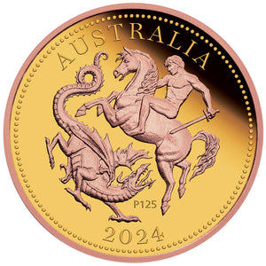 2024 $100 Perth Mint’s 125th Ann. Five Sovereign Gold Proof Coin