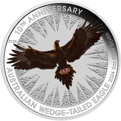 2024 $2 Wedge-Tailed Eagle 2oz Silver Coin on Card