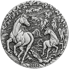 2026 $2 Year of the Horse 2oz Silver Antiqued Coin