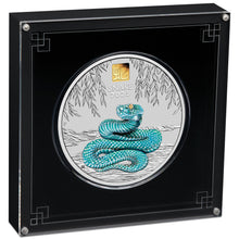 2025 $30 Year of the Snake 1 Kilo Silver Coin w/Gold Privy