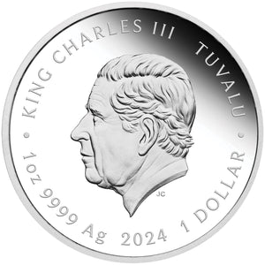 2024 Tuvalu $1 Aretha Franklin 1oz Silver Proof Coin