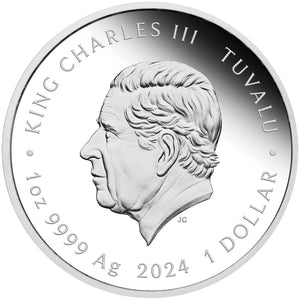 2024 Tuvalu $1 Bond - Daniel Craig DB5 1oz Silver Proof Coin