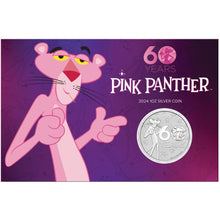 2024 Tuvalu $1 Pink Panther 60th Anniv. 1oz Silver Coin in Card