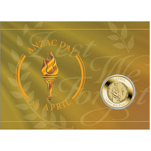 2025 $1 Anzac Day Uncirculated Coin in Card