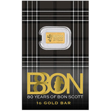 2026 Bon Scott 80th Birthday 1g Gold Minted Bar