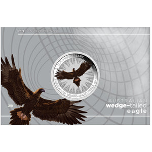 2024 $2 Wedge-Tailed Eagle 2oz Silver Coin on Card