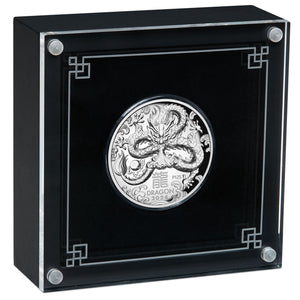 2024 $1 Year of the Dragon High Relief 1oz Silver Proof Coin