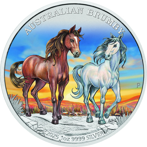 2025 $ Brumby Coloured 1oz Silver Coin