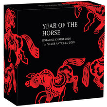 2026 $1 Year of the Horse Rotating Charm 1oz Silver Coin