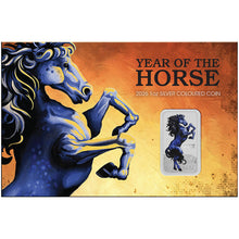 2026 $1 Year of the Horse Rectangular Coloured 1oz Silver Coin in Card