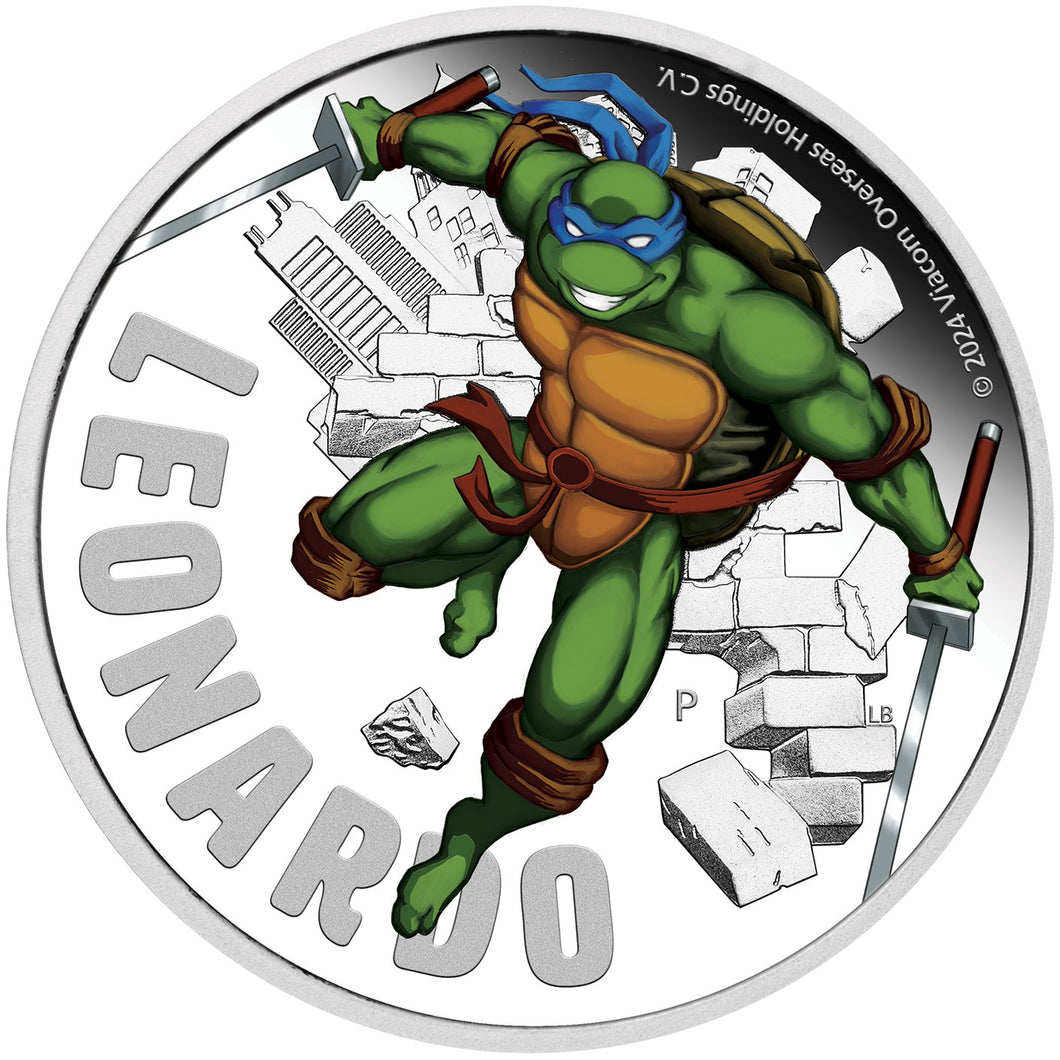 2024 Tuvalu $1 Teenage Mutant Ninja Turtle Leonardo 1oz Silver Proof Coin