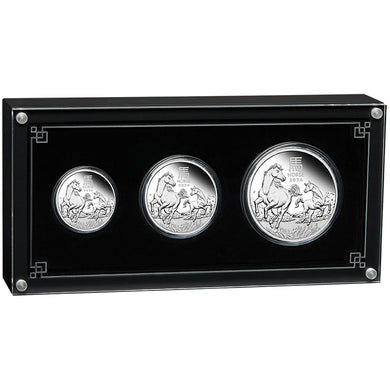 2026 Year of the Horse Silver Proof Three-Coin Set
