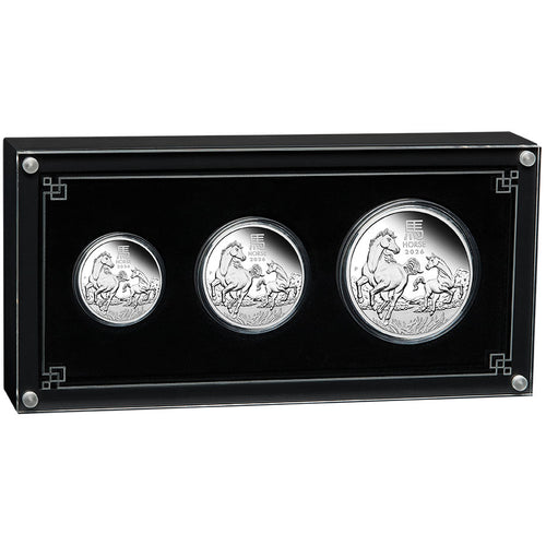 2026 Year of the Horse Silver Proof Three-Coin Set