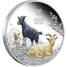 2027 $1 Year of the Goat  (Coloured, Proof & Gilded) 1oz Silver Trio Set