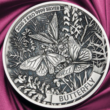 2025 $60 Butterfly Antique-Finish 2kg Silver Coin