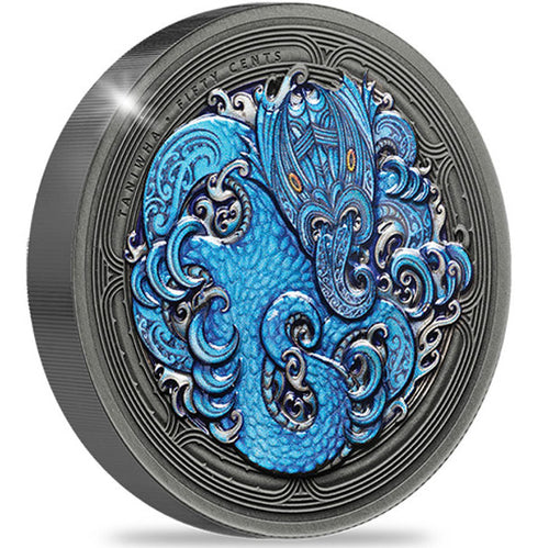 2025 NZ 50c Water Taniwha 2oz Silver Antique Coin