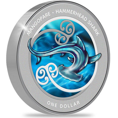 2025 NZ $1 Mangōpare - Hammerhead Shark 1oz Silver Proof Coin