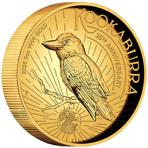 2025 $500 Kookaburra High Relief 5oz Gold Proof Coin