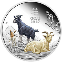 2027 $1 Year of the Goat  (Coloured, Proof & Gilded) 1oz Silver Trio Set