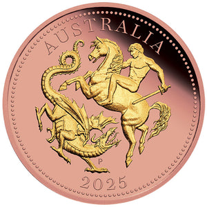 2025 $100 Five Sovereign Reverse Gilded Gold Proof Coin