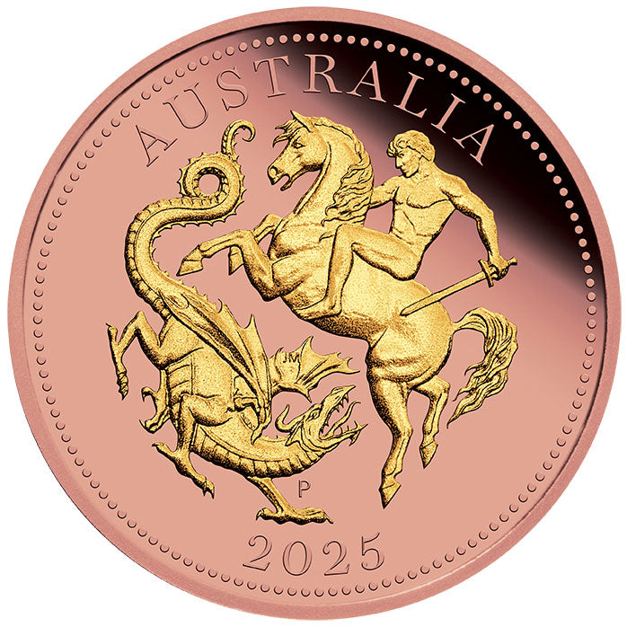 2025 $100 Five Sovereign Reverse Gilded Gold Proof Coin