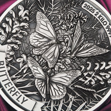 2025 $60 Butterfly Antique-Finish 2kg Silver Coin