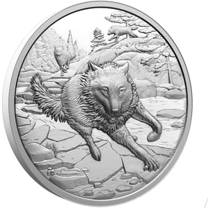 2025 Canada $20 Great Hunters - Grey Wolf Silver Proof Coin