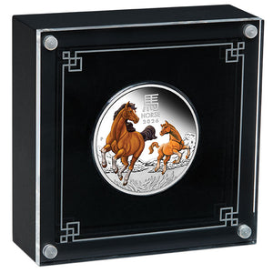 2026 $1 Year of the Horse Coloured 1oz Silver Proof Coin