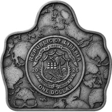 2026 Liberia $1 The Watching Dead CuNi Antique Finish Coin