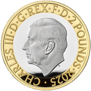 2025 UK £2 Modern Railway PIEDFORT Silver Proof Coin