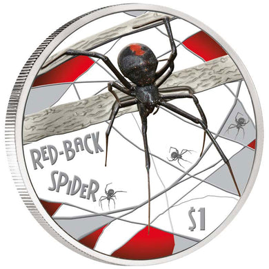 2006 Tuvalu $1 Deadly & Dangerous Redback Spider 1oz Silver Proof