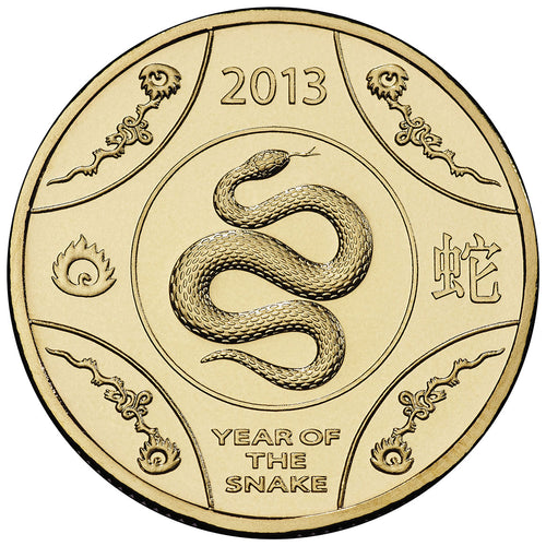 2013 $1 RAM Lunar Snake Al-Br Coin