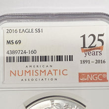 2016 USA $1 125 Years of ANA Eagle 1oz Silver MS 69