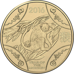 2016 $1 RAM Lunar Monkey Al-Br Coin