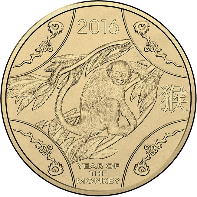 2016 $1 RAM Lunar Monkey Al-Br Coin