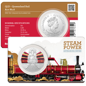 2022 50c Steam Trains Complete Collection in Folder