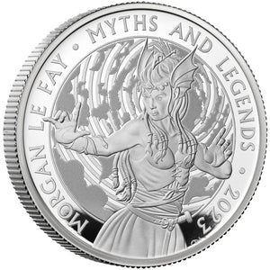 2023 UK £5 Myths & Legends - Morgan Le Fay 2oz Silver Proof