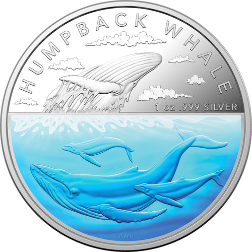 2023 $5 AAT - Humpback Whale 1oz Silver Proof Coin