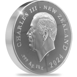 2024 NZ $20 Kiwi High Relief 1kg silver coin